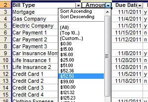 Use the dropdown to choose the amount, date, etc you wish to search
