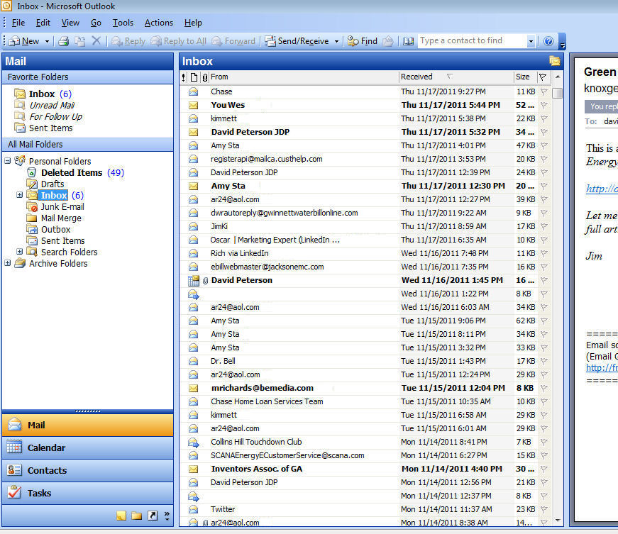 Outlook - monthly bills disorganized